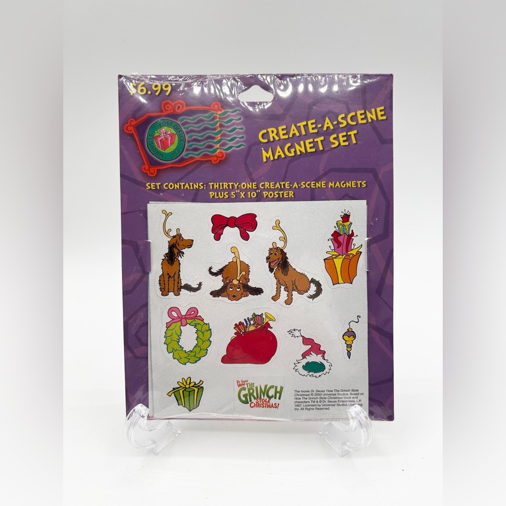 Dr. Seuss How The Grinch Stole Christmas Create-A-Scene Magnet Set & 5X10 Poster